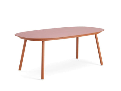 Palma outdoor ceramic dining table with Rust Matt frame and Marsala Red ceramic top