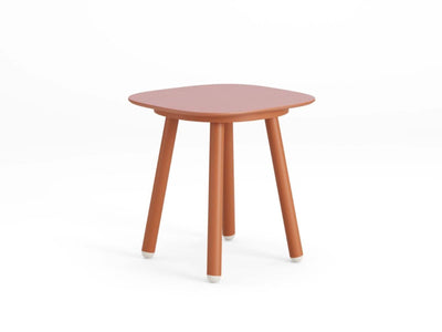 Palma outdoor ceramic side table with Rust Matt frame and Marsala Red ceramic top