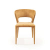 Pari Fabric Dining Chair in Bella Amber fully upholstered with ergonomic design and steel frame