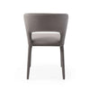 Pari Fabric Dining Chair in Regis Smoke fabric with fully upholstered ergonomic design and steel frame shown from back view