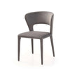 Pari Fabric Dining Chair in Regis Smoke, fully upholstered with ergonomic design and steel frame