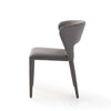 Pari Fabric Dining Chair in Regis Smoke with fully upholstered design and ergonomic steel frame