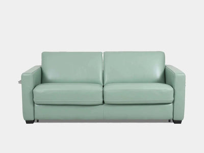Pasadena 2.5 Seater Sofa Bed in light green with modern design.