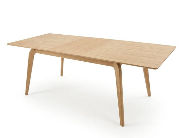 Pascoe Extendable Dining Table in ash veneer with solid ash legs, dimensions 1600 to 2100 mm length