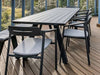 Modern Perez Outdoor Dining Table with durable aluminium frame and optional ceramic top for outdoor use