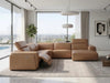 Pollock 6 Seater Corner Sofa with recliner, chaise, and adjustable headrests in premium leather or fabric