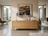 Porto Buffet sideboard in American Black Walnut with optional white marble ceramic top, elegant modern dining storage unit