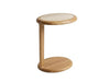 Porto C Side Table made of American Black Walnut with smokey grey glass insert