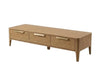 Porto TV Unit with American Black Walnut frame and white marble ceramic top in modern living room