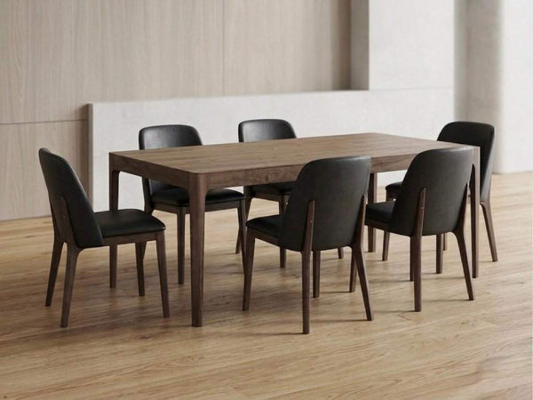 Kai Leather Dining Chair with premium leather upholstery and solid timber frame in four colors
