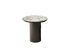 Prado ceramic coffee table and side table with round tops and minimalist design