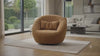 Video of the Lora Swivel Armchair with soft curves, cushioned seat, and smooth swivel base.