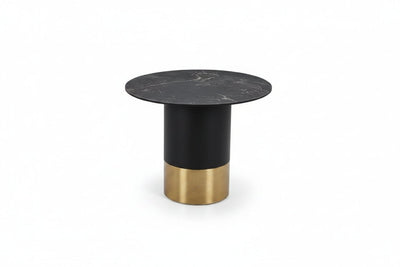 Provence ceramic coffee table and side table with round ceramic tops in white finish