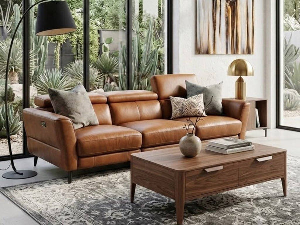 Renee 3.75 seater recliner sofa in modern living room with individual reclining seats and elegant design