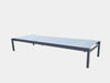 Riva Sun Lounger with sleek metal frame and mesh fabric seat
