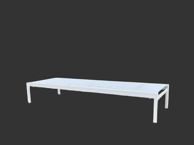 Riva Sun Lounger white minimalist outdoor reclining chair