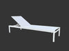 Riva Sun Lounger white adjustable outdoor reclining chair