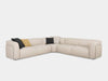 Roso 5 Seater Corner Sofa in beige with deep cushions and modular L-shape design for modern living spaces