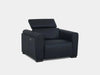 Rothko 1.25 Seater Sofa in black with adjustable backrest.