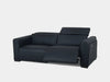 Rothko 2.5 Seater Sofa in black with modern design and adjustable back.