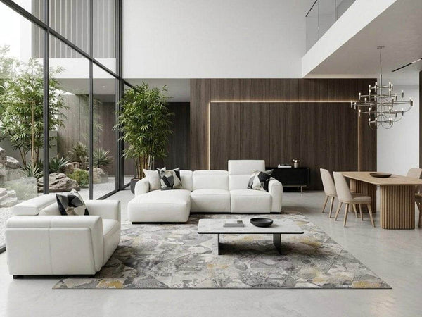 Rothko 4.5 seater recliner sofa with chaise by Domicil in premium design