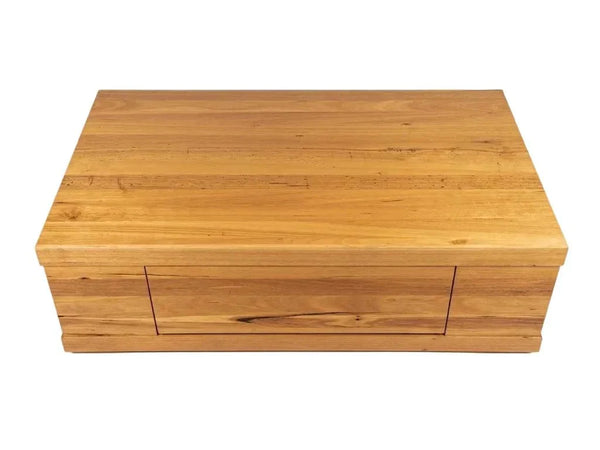 Salta Coffee Table made from Vic Ash, Wormy Chestnut, or Blackwood, measuring 1300x700x400mm
