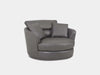 Sleek Saphyre 1 Seater Sofa in luxurious grey leather upholstery.