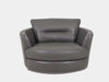 Saphyre 1 Seater Sofa in sleek curved design with plush cushioning and luxurious leather.