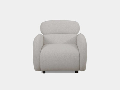 Sequence Leather Armchair with wide seat and cushioned backrest.