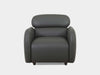 Sequence Leather Armchair, front view, sleek design, 86 cm width.