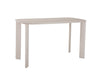 Sierra Outdoor Bar Table with sand powder-coated aluminium frame and smooth ceramic top in Travertine finish