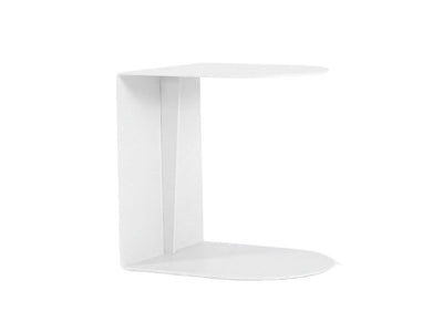 Sierra Outdoor C-Side Table in White powder-coated aluminium