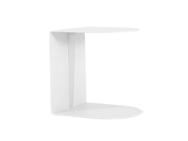 Sierra Outdoor C-Side Table in White powder-coated aluminium