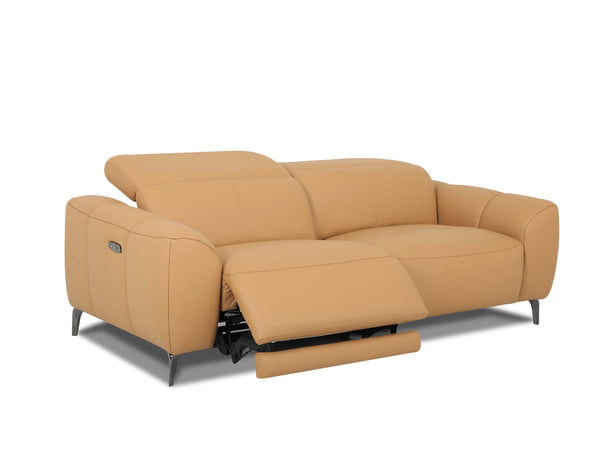 Tampa 2.5 seater recliner sofa in premium leather, adjustable dimensions, multiple color options