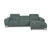 Ethan 5 Seater Open Corner Sofa in premium leather with chaise in multiple colours