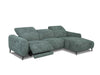 Ethan 5 seater open corner sofa in premium leather with chaise and multiple color options