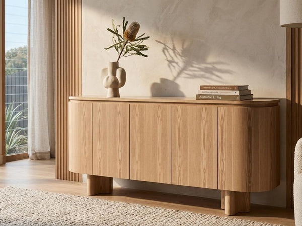 Tellaro Buffet with 6mm ceramic top and ash veneer finish