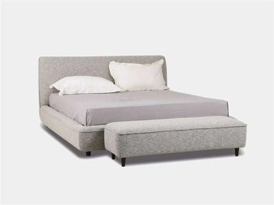 Todd Bed Frame with upholstered design, soft curves, and low-profile silhouette.