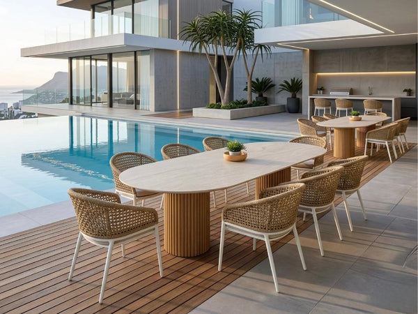 Toledo Ceramic Outdoor Dining Table – Oval