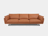 Wellington 3.75 Seater Sofa in brown leather upholstery with modern design.