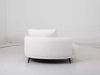 Curved chaise design of the Willow 2.5 Seater Sofa with plush back cushion and slender legs.